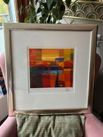 Zeefdruk Ton Schulten “Goudgele zon” 115/180, Antiek en Kunst, Ophalen