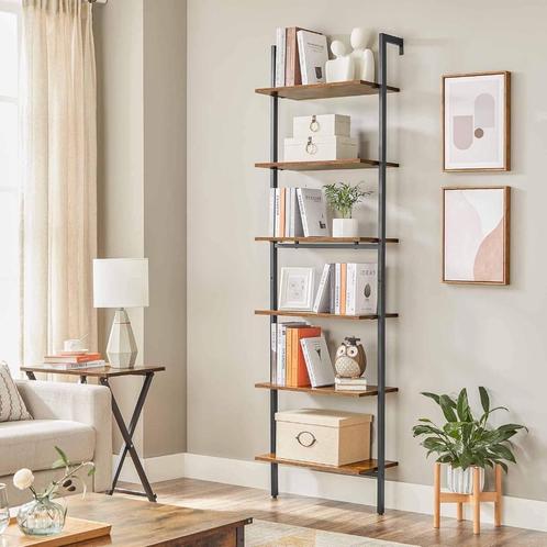 VASAGLE Staande plank, boekenkast, 6 planken, ladderplank, Huis en Inrichting, Woonaccessoires | Wandplanken en Boekenplanken