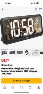 GreenBluen digitale klok, Huis en Inrichting, Woonaccessoires | Klokken, Ophalen of Verzenden, Zo goed als nieuw