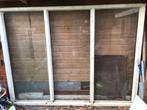 Vurenhouten Kozijn met Glas, Doe-het-zelf en Verbouw, Glas en Ramen, Gevelraam of Ruit, Gebruikt, 120 tot 160 cm, Ophalen of Verzenden