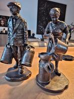 Brons kleurige set Beeldjes, Antiek en Kunst, Antiek | Tin, Ophalen of Verzenden