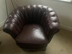 Leren fauteuil chesterfield, Huis en Inrichting, Chesterfield, 75 tot 100 cm, Gebruikt, Leer