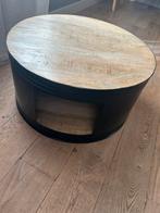 By-Boo salontafel barrel zwart, Huis en Inrichting, Tafels | Salontafels, Ophalen, Gebruikt, 50 tot 100 cm, Rond