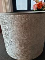 Crocoprint lampenkap zilvergrijs, Huis en Inrichting, Lampen | Lampenkappen, Ophalen, Zo goed als nieuw, Rond, 25 tot 50 cm