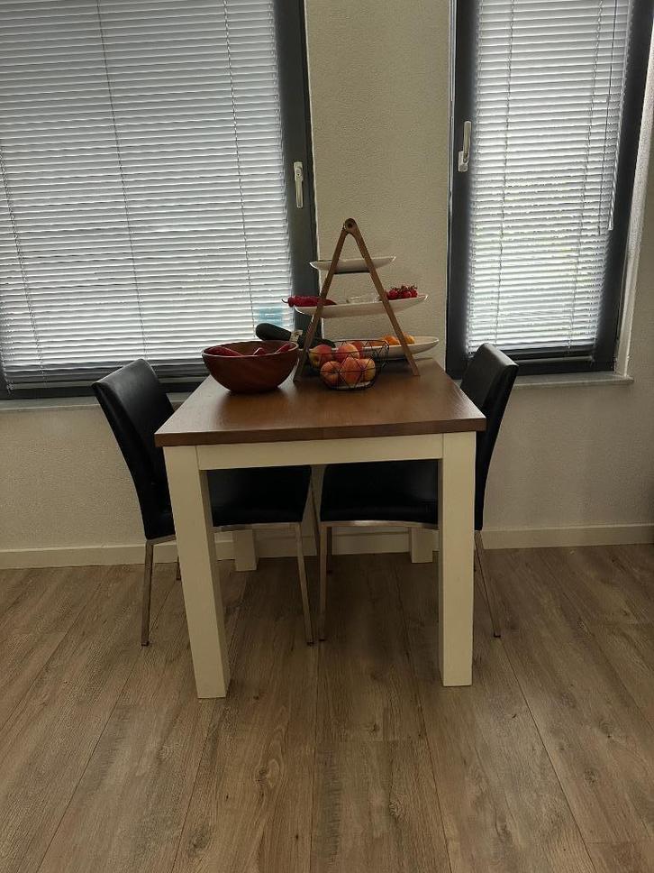 Kleine eettafel eikenhout, Huis en Inrichting, Tafels | Eettafels, Gebruikt, 50 tot 100 cm, 50 tot 100 cm, Vier personen, Vierkant