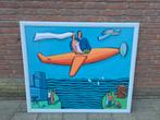 Bijzonder XL schilderij van Magda Beneda uit ca 1974, Antiek en Kunst, Ophalen of Verzenden