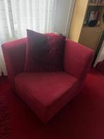 Mooie rode hoekbank van geweven katoen, Ophalen, Gebruikt, Eenpersoons, 75 tot 100 cm