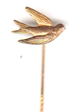 Zwaluw goudkl. vintage broche, Verzenden, Zo goed als nieuw