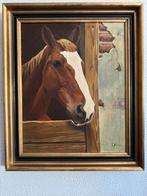 S.Vrolijk: afbeelding van een paard op stal., Antiek en Kunst, Ophalen