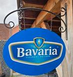 Dubbelzijdig BAVARIA UITHANGBORD, Verzamelen, Biermerken, Ophalen of Verzenden, Nieuw, Reclamebord, Plaat of Schild, Bavaria