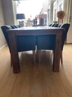 Massief Houten Eettafel - Robuust & Stijlvol, Huis en Inrichting, Tafels | Eettafels, Ophalen, Gebruikt, Eikenhout, 50 tot 100 cm