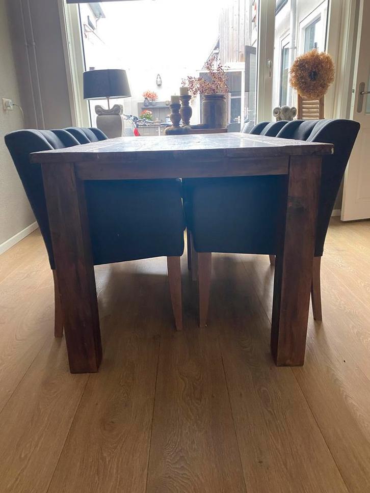 Massief Houten Eettafel - Robuust & Stijlvol, Huis en Inrichting, Tafels | Eettafels, Gebruikt, 50 tot 100 cm, 150 tot 200 cm