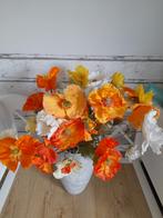 Bos kunstbloemen klaprozen 30x, Verzenden, Gebruikt, Binnen