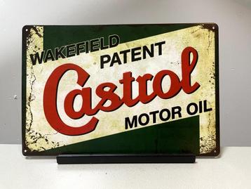 Wakefield Castrol Motor oil (Patented) metalen reclamebord beschikbaar voor biedingen