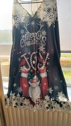 Kerstjurk met feestelijke print, Kleding | Dames, Jurken, Zwart, Maat 42/44 (L), Ophalen of Verzenden, Zo goed als nieuw