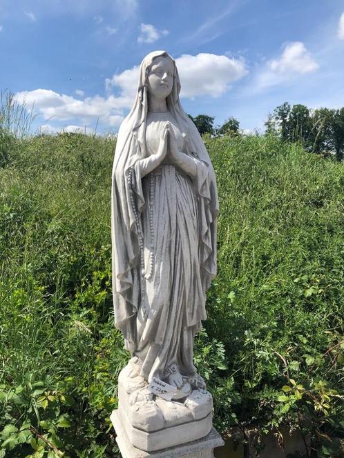 Groot Maria Beeld - 130 cm -Steen, Tuin en Terras, Tuinbeelden, Mensenbeeld, Steen, Ophalen of Verzenden
