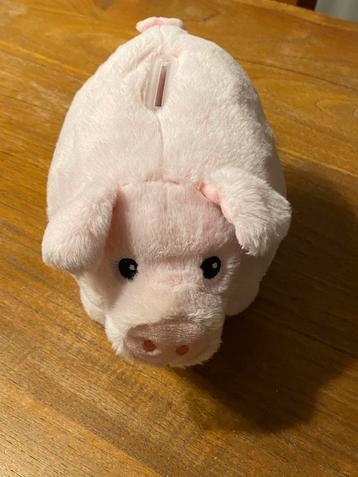 Pluche spaarvarken, lichtroze zachte pluchen spaarpot beschikbaar voor biedingen