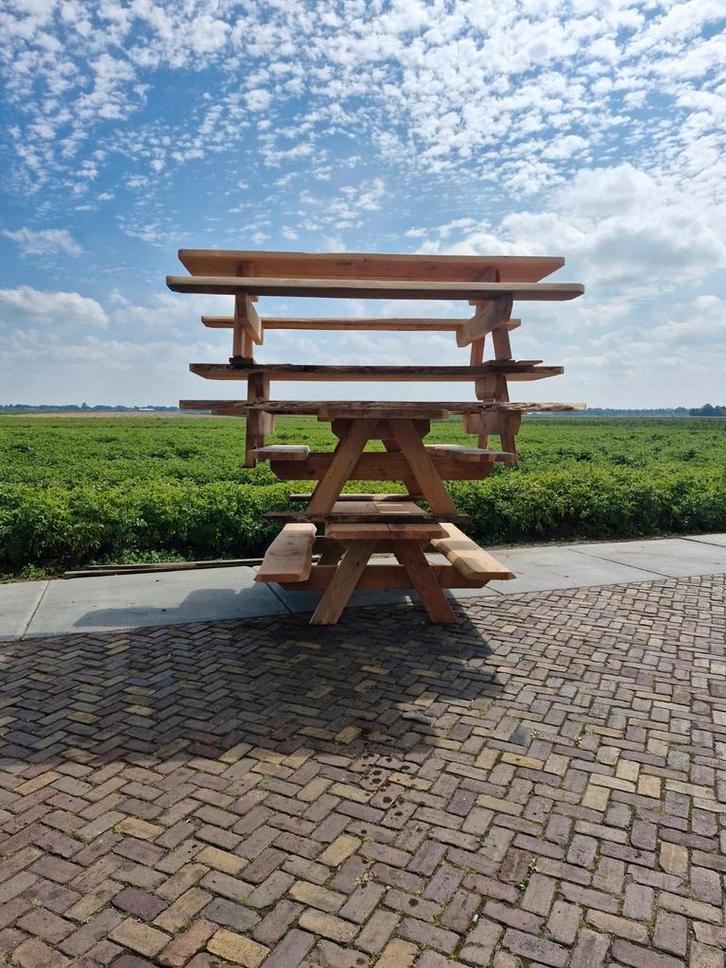 Houten Picknicktafel - Robuust & Duurzaam, Tuin en Terras, Picknicktafels, Nieuw, Hout, Ophalen of Verzenden