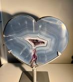 Agaat amethist hart op standaard XL beauty, Verzamelen, Mineralen en Fossielen, Ophalen of Verzenden