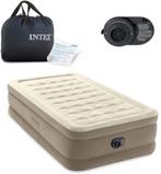 Intex luchtbed Twin Ultra Plush 191x99x46 cm met ingebouwde, Ophalen of Verzenden, Ingebouwde pomp, Zo goed als nieuw, 1-persoons