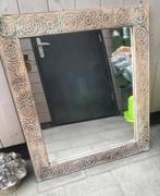 Te koop brocante spiegel, Ophalen, Gebruikt, 75 tot 100 cm, Minder dan 100 cm