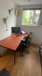 Stevig en stijlvol hoekbureau (180 x 120 cm), Huis en Inrichting, Bureaus, Ophalen, Gebruikt, Bureau
