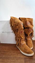 El Vaquero overknee boots met franjes - suede - maat 38 - co, Kleding | Dames, Ophalen of Verzenden, Zo goed als nieuw