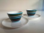 2 Iittala Origo Eierdop Schotel Blauw Groen Häberli Nieuwst, Huis en Inrichting, Keuken | Servies, Overige typen, Nieuw, Ophalen of Verzenden