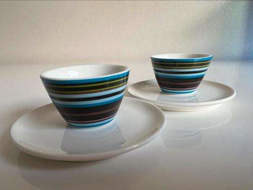 2 Iittala Origo Eierdop Schotel Blauw Groen Häberli Nieuwst, Huis en Inrichting, Keuken | Servies, Nieuw, Overige typen, Overige stijlen