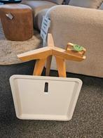 Bijzettafel los dienblad bijzettafel wit blank hout opruimin, Ophalen of Verzenden, Nieuw, Rond, Minder dan 55 cm