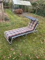 Opvouwbaar ligbed met zonnescherm, nieuw, Tuin en Terras, Ligbedden, Ophalen, Nieuw, Aluminium, Verstelbaar