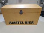 Oude houten kist Amstel bier, Verzamelen, Biermerken, Ophalen of Verzenden, Reclamebord, Plaat of Schild, Amstel