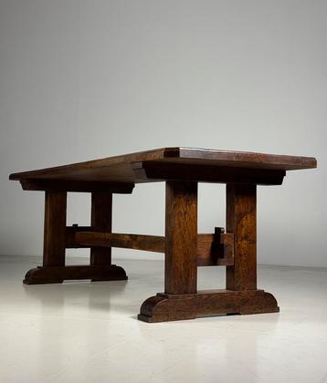 Kloostertafel eettafel eiken robuust landelijk beschikbaar voor biedingen
