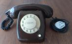 Vintage mokka Ptt-draaischijftelefoon, Ophalen, Gebruikt, Met draaischijf