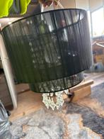Zwarte kroonluchter lamp, Huis en Inrichting, Ophalen of Verzenden, Gebruikt, Stof, 50 tot 75 cm