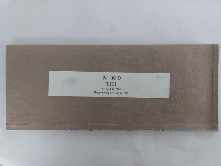 39D Stafkaart 1958 Tiel Buren Zoelen Ophemert Varik Dreumel, Boeken, Atlassen en Landkaarten, Zo goed als nieuw, Landkaart, Nederland