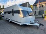 Hobby 545 KMF 2023  AC, Mover, Luifel extra breed Fransbed!, Caravans en Kamperen, Caravans, Hobby, Kachel, Frans bed, 7 tot 8 meter