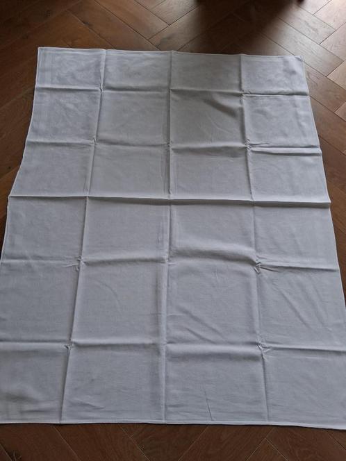 Wit damasten tafellaken met Franse lelies *eureka*, Antiek en Kunst, Antiek | Kleden en Textiel, Ophalen of Verzenden