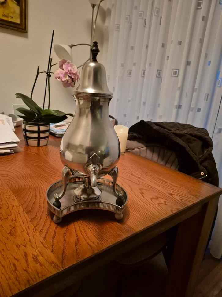 Antieke theepot / koffiepot, Antiek en Kunst, Antiek | Tin, Ophalen of Verzenden