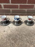 Vintage Schwarzenhammer porseleinen set met tinnen houder, Ophalen