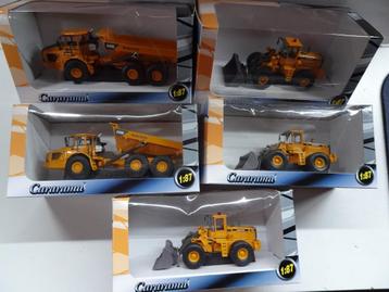 Cararama 5x Volvo wielader en kipper 1 op 87 in 1 koop Nieuw beschikbaar voor biedingen
