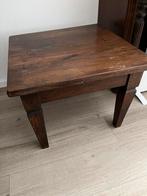 Teak hoek bijzet tafel, Huis en Inrichting, Koloniaal, Vierkant, 55 tot 75 cm, Zo goed als nieuw