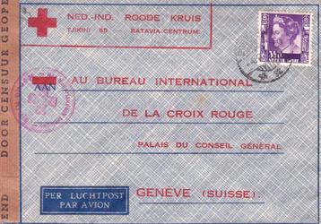 NED. - IND. ROODE KRUIS RODE GENEVE LUCHTPOST beschikbaar voor biedingen
