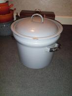 Mooie emaille bloemenbak / pot, Ophalen