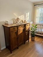 Antieke commode roze marmer blad, Ophalen, 50 tot 70 cm, 90 tot 105 cm, 100 cm of meer