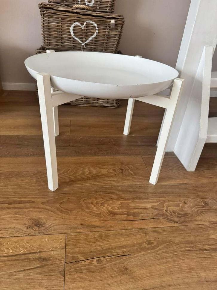 Bijzettafel design modern twv € 350,-, Huis en Inrichting, Tafels | Bijzettafels, Zo goed als nieuw, Rond, Minder dan 55 cm, Metaal of Aluminium