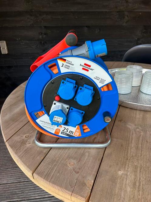 25m CEE camping kabelhaspel Brennenstuhl Garant, Caravans en Kamperen, Kampeeraccessoires, Zo goed als nieuw, Ophalen