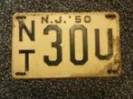 Kentekenplaat licenseplate New Jersey 1950 USA, Verzamelen, Ophalen of Verzenden, Gebruikt, Auto's