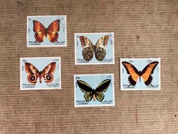 Postzegels,  set vlinders 