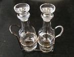 Kristallen olie en azijn stel, Antiek en Kunst, Ophalen of Verzenden